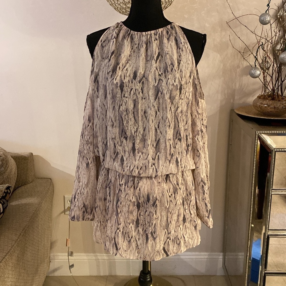 Ramy Brook Snake Print Long Sleeve Dress size S - Picture 4 of 8